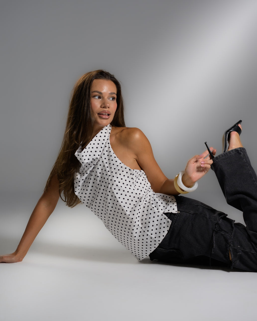 The Polka Halter Top