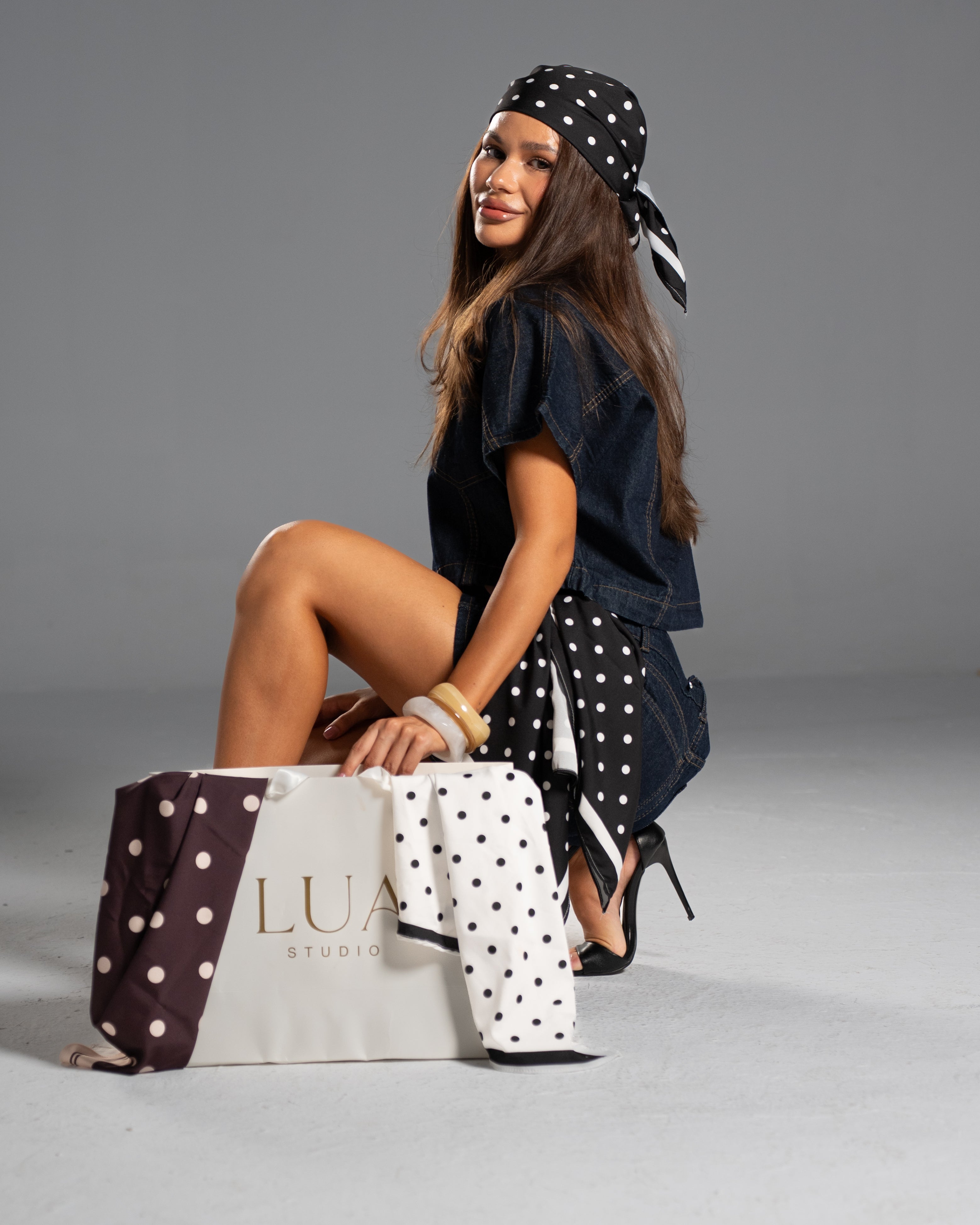 The Polka Head Scarf